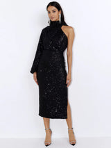 The Lina Sequin Midi Dress