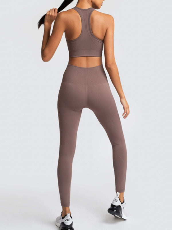 Seamless Tights and Sports Bra Set - Go-Dolly