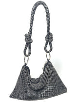 Knotted Black Rhinestone HandBag - Go - Dolly