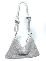 Knotted Silver Rhinestone HandBag - Go - Dolly
