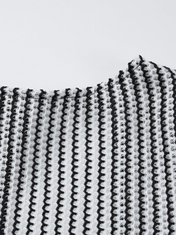 Lisette Chic Mini Dress Striped - Black and White - Go - Dolly