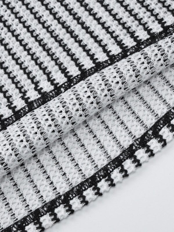 Lisette Chic Mini Dress Striped - Black and White - Go - Dolly