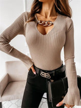 Long Sleeve Chain Knit Top - Go - Dolly