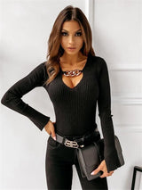 Long Sleeve Chain Knit Top - Go - Dolly