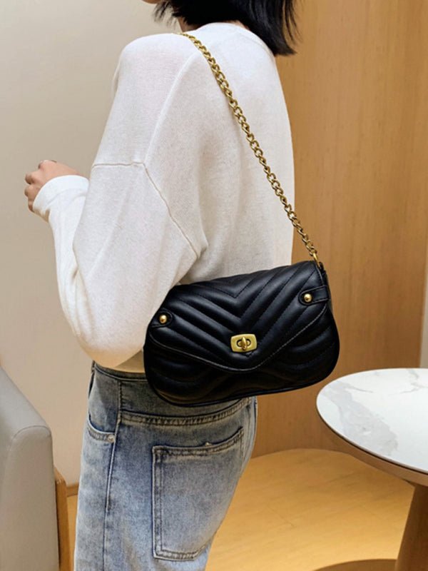 Luxe Noir Shoulder HandBag - Go - Dolly