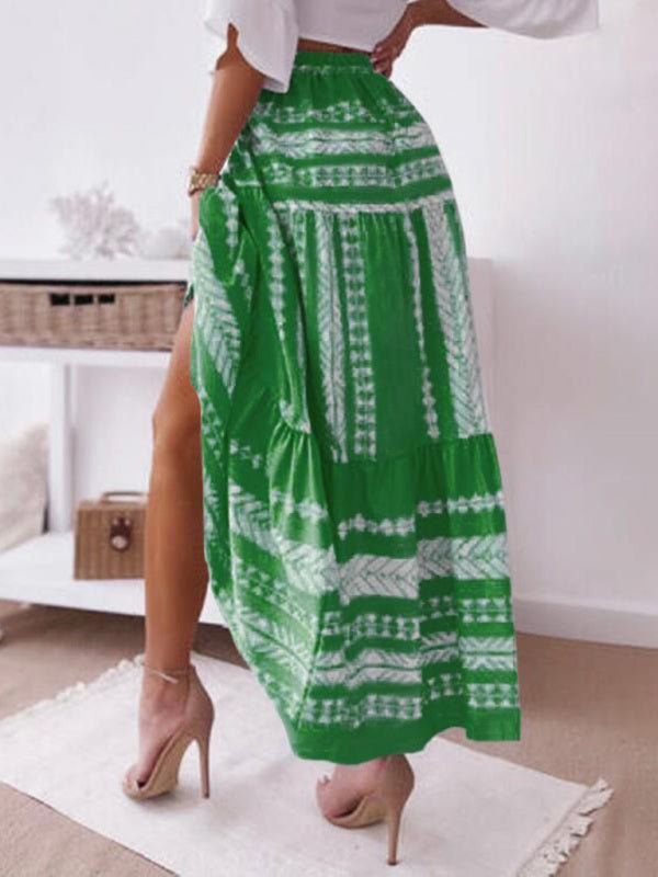Patterned Maxi Skirt - Go - Dolly