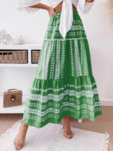 Patterned Maxi Skirt - Go - Dolly