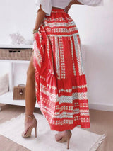 Patterned Maxi Skirt - Go - Dolly