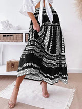 Patterned Maxi Skirt - Go - Dolly
