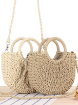 Semilunar Rattan Tote Bag - Go - Dolly