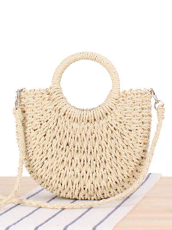 Semilunar Rattan Tote Bag - Go - Dolly