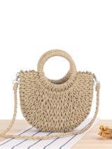 Semilunar Rattan Tote Bag - Go - Dolly