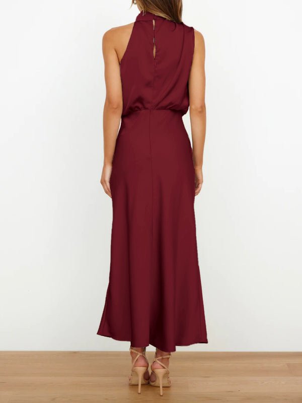 The Lulu Midi Dress - Red & Beige - Go - Dolly