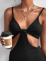 The Odette Tempest Midi Dress – Beige & Black - Go - Dolly