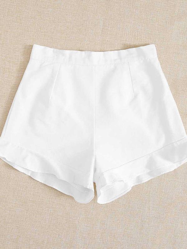 Women's lotus leaf edge loose shorts - Go - Dolly