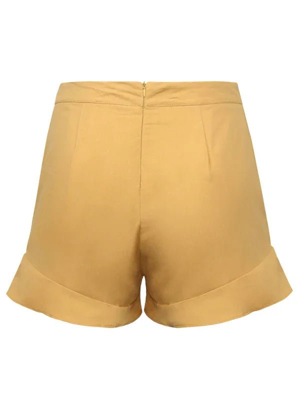 Women's lotus leaf edge loose shorts - Go - Dolly