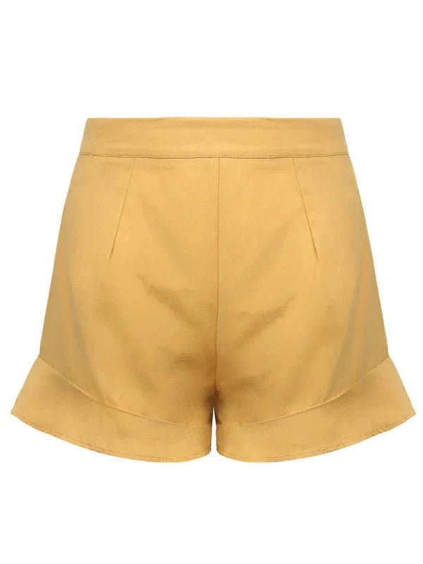 Women's lotus leaf edge loose shorts - Go - Dolly