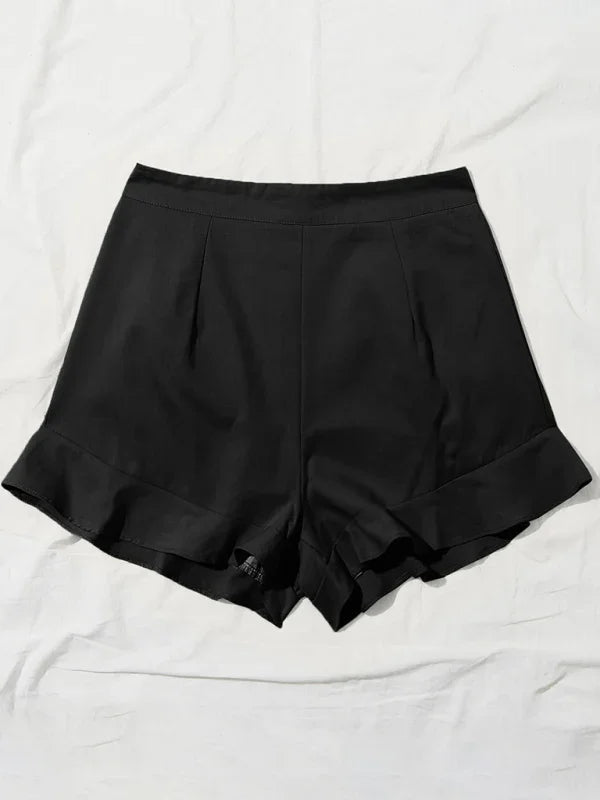 Women's lotus leaf edge loose shorts - Go - Dolly