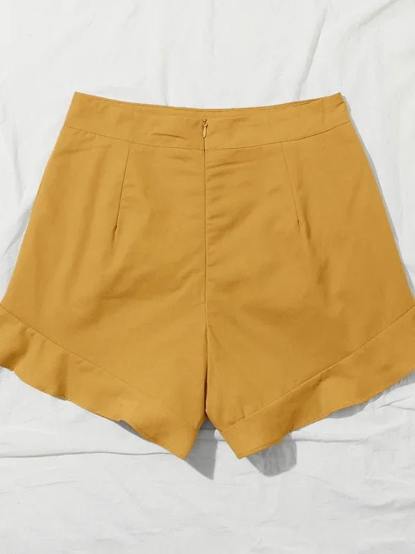 Women's lotus leaf edge loose shorts - Go - Dolly