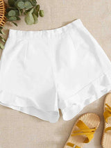 Women's lotus leaf edge loose shorts - Go - Dolly